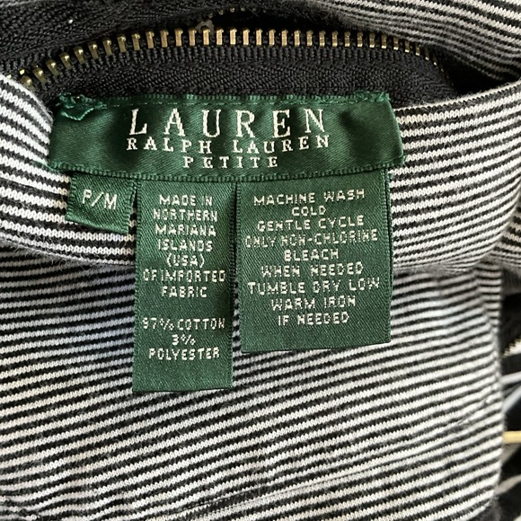 Ralph Lauren Black & White Reversible Striped Zip Up Knit Jacket P/M - Picture 9 of 9